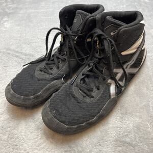 Asics  Matflex Wrestling Shoes Mens 11 Black White Athletic Lace Up MMA Sneakers